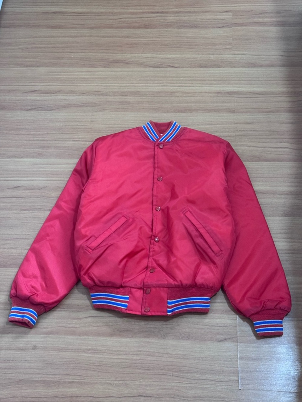 Vintage NY Giants Satin Bomber Jacket XS USA Made NFL